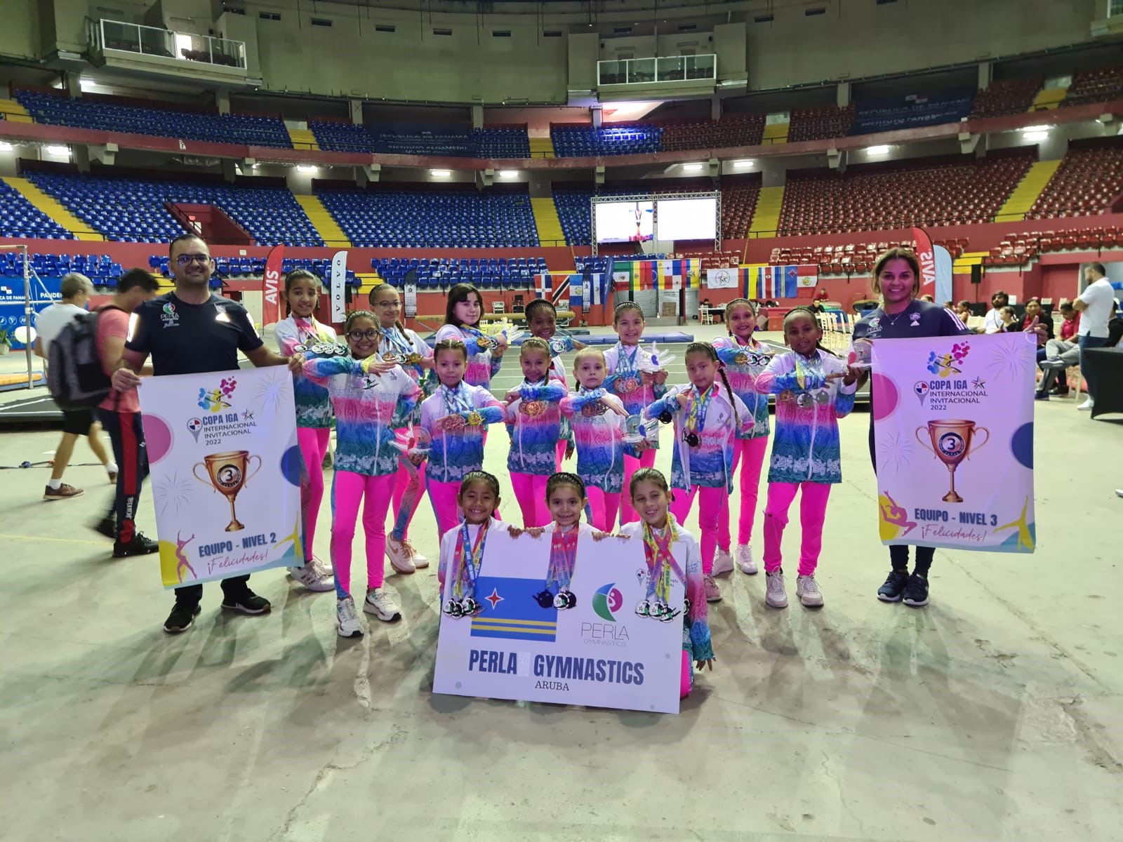 Perla Gymnastics Aruba a conkista varios medaya durante 'Copa IGA Panama 2022'